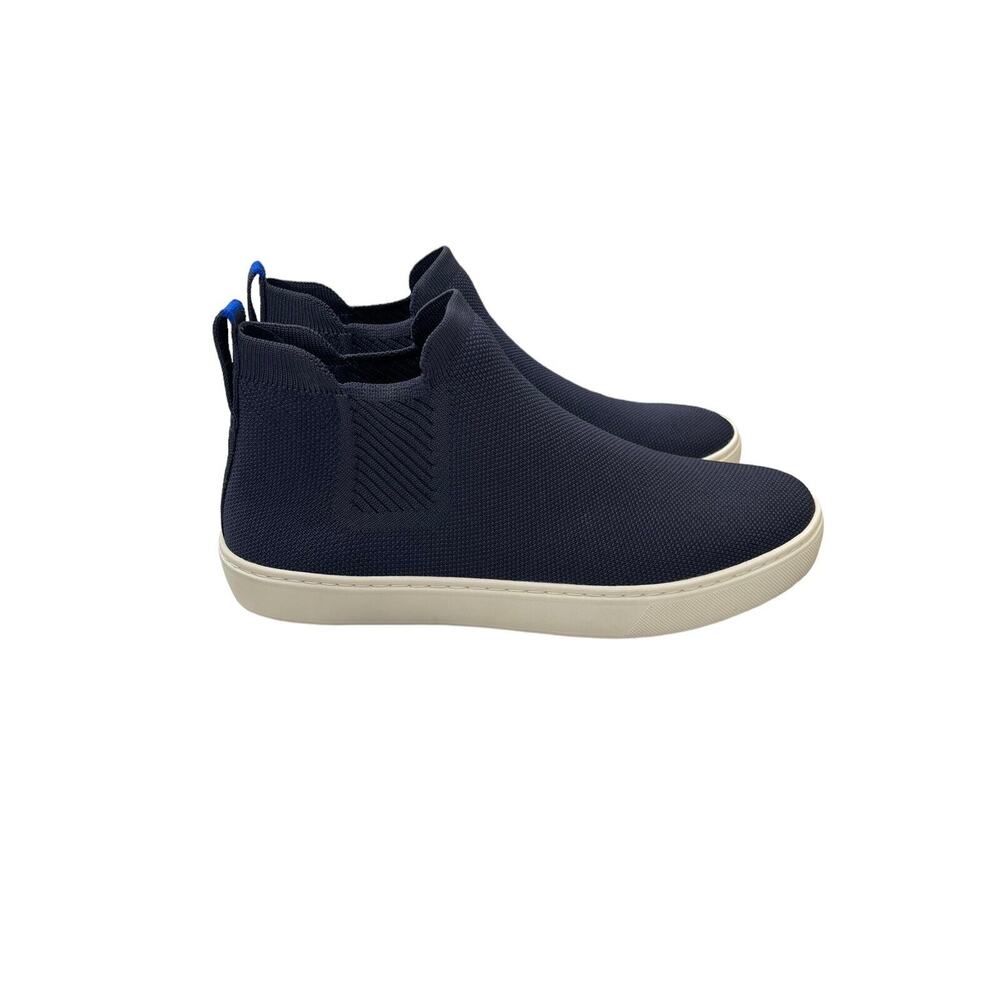 Rothy’s Chelsea Boot High top Knit Pull On Sneakers Navy Blue Size 9